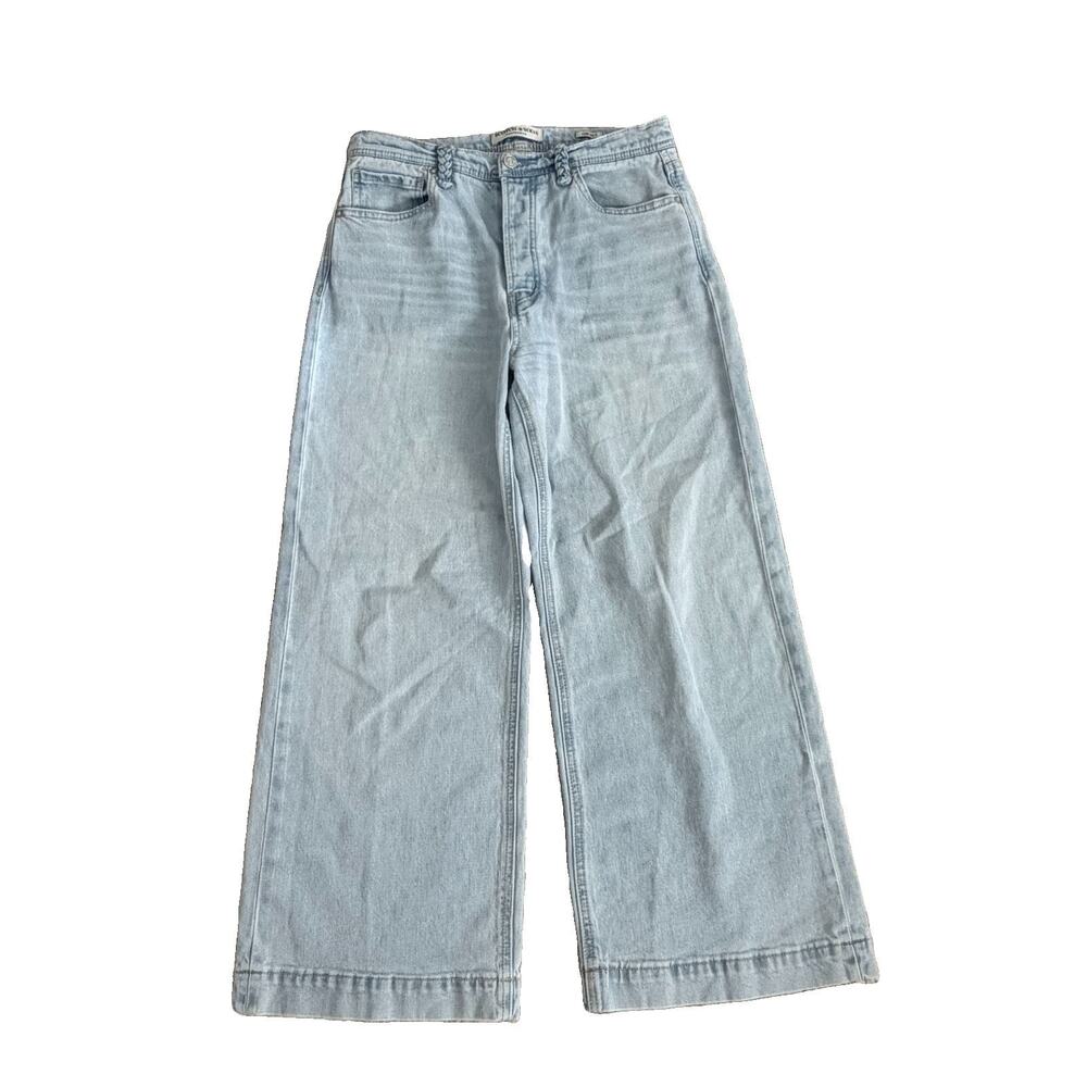 Scotch & Soda The Sky Wide Leg Denim Jeans Braided Waist Button Fly 8 29 Stretch